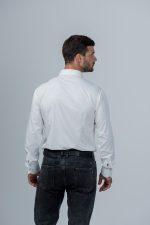 Приталенная рубашка цвета айвори Grossir, модал — GROSSIR, фото 3