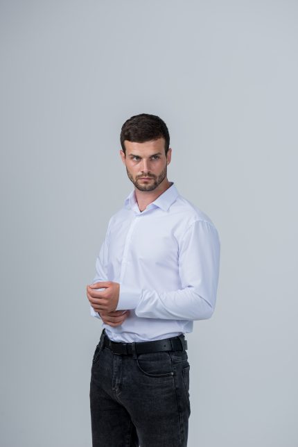 Приталенная рубашка Grossir, модал — купить оптом, GROSSIR