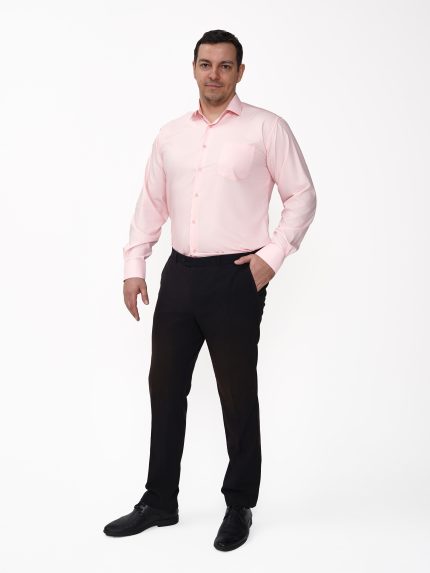 Классическая рубашка персикового цвета Grossir, модал,  G-1068 — купить оптом, GROSSIR