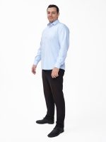 Классическая рубашка небесно голубого цвета Grossir, модал, G-1053 — GROSSIR, фото 8